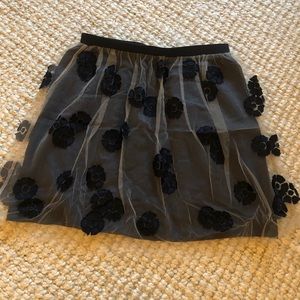 Vera Wang Lavender Label floral mesh skirt